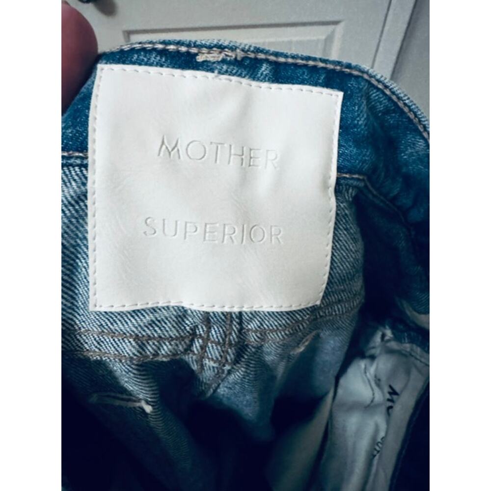 MOTHER SUPERIOR NWT THE DODGER BUTTON SNEAK JEANS WIPEOUT 25 - Picture 9 of 10